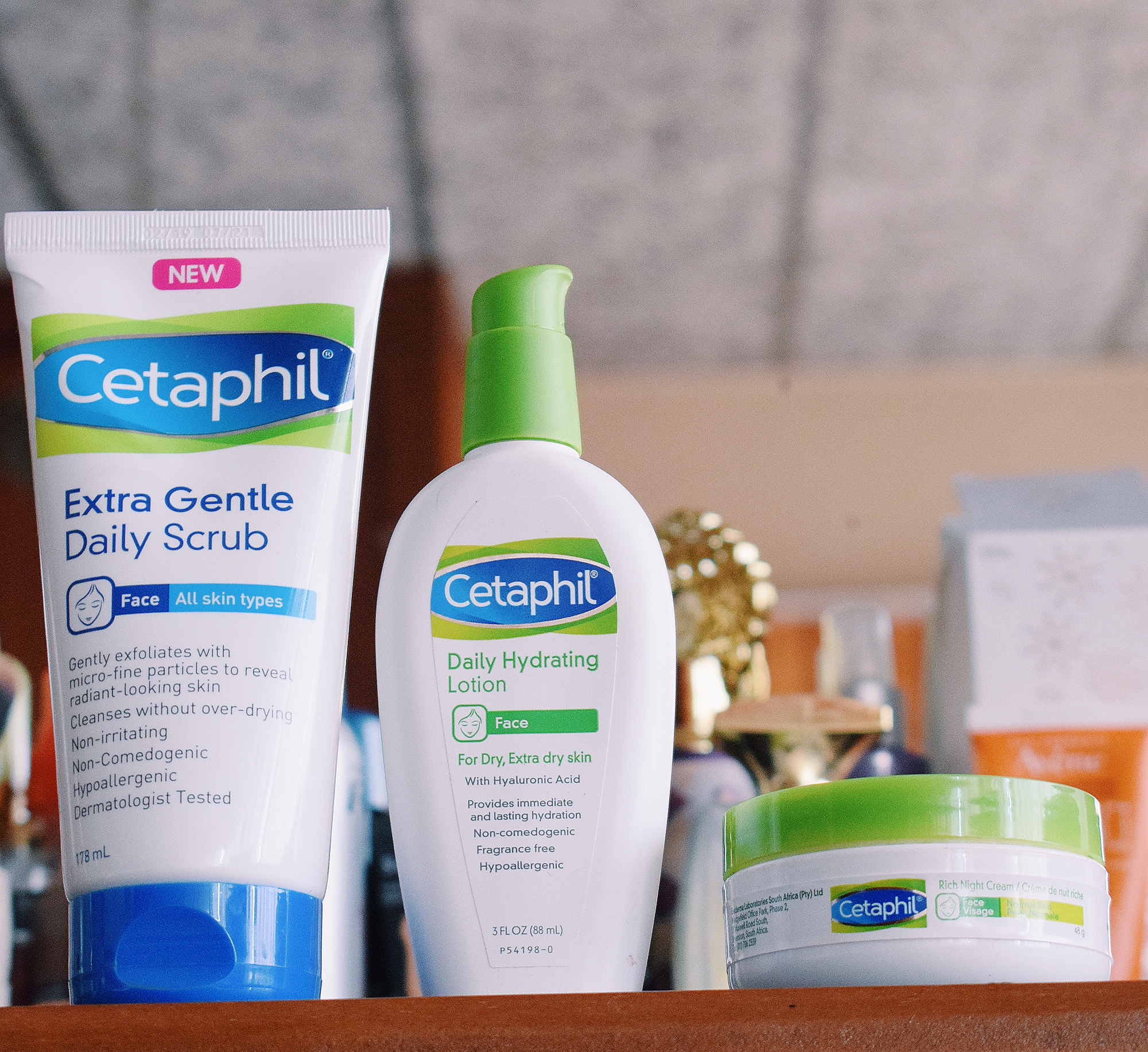 Cetaphil Daily Scrub Cetaphil Daily Hydrating Lotion Cetaphil Rich Night Cream