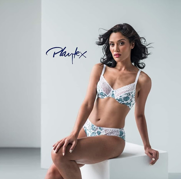 South African model Julia Peterson during Playtex campaign